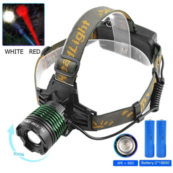 Ліхтар 2x18650 white+red zoom сигнальний світ Box Police 2188-2XPE