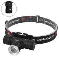 Фонарь налобный Police 5808-T6, 1x18650, zoom, ЗУ microUSB, 1 режим, Box