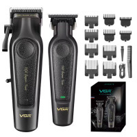 Комплект 2 в 1 акумуляторна машинка для стрижки та триммер VGR V-197&V-995
