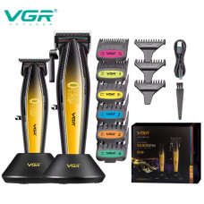 Комплект для стрижки 2 в 1 машинка та триммер VGR V-270&V-992 Gold