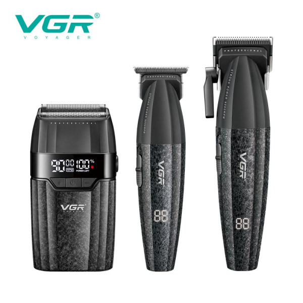 Комплект для стрижки 3 в 1 триммер машинка і шейвер VGR V-640 S3 Black