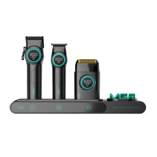 Комплект для стрижки 3 в 1 машинка триммер та електробритва VGR STEPLERSS PRO 3 IN 1 Black