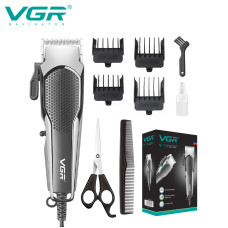 Машинка для стрижки акумуляторна 4 насадки VGR V-130