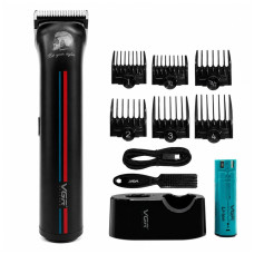 Машинка (триммер) для стрижки волос VGR V-160  BLACK, 6 насадок, 8000RPM