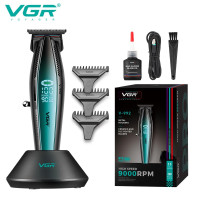 Триммер аккумуляторный 3 насадки 2000 mAh LED дисплей зеленый 9000 RPM VGR V-992