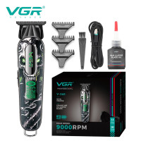 Триммер аккумуляторный 3 насадки 2000 mAh LED дисплей зеленый 9000 RPM VGR V-260