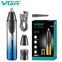 Тример 2 в 1 для носа та шейвер акумуляторний синій VGR V-619