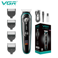Тример акумуляторний з регулятором висоти 4 насадки LED дисплей VGR V-075
