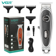 Тример акумуляторний 3 насадки LED дисплей чорний VGR V-263