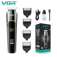 Триммер VGR V-291 GREEN, 4 насадки, LED display