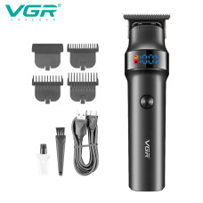 Тример акумуляторний 3 насадки LED дисплей VGR V-987