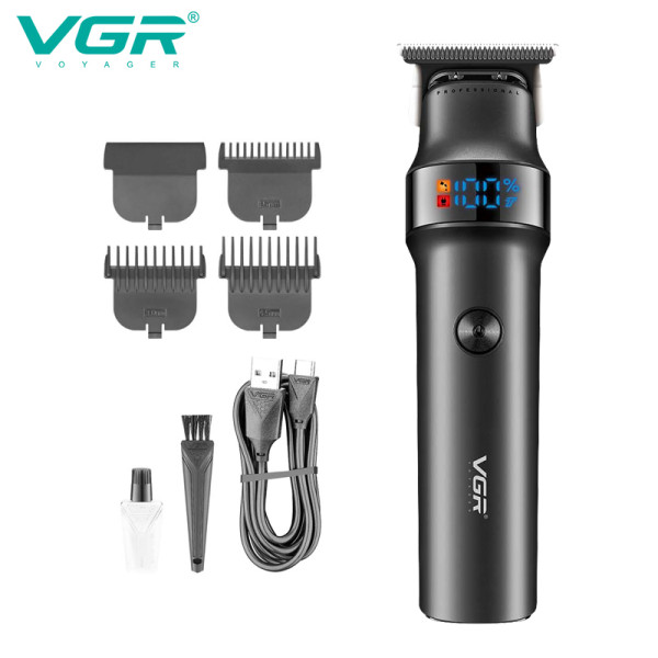 Тример акумуляторний 3 насадки LED дисплей VGR V-987