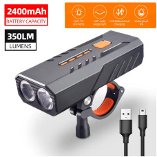 Велофара 300LM водонепроникна Power Bank Li-Ion акумулятор ЗУ Type-C індикація заряду BC25S