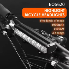 Велофара мощная EOS620-6LED, 1400LM, Waterproof, Li-Ion аккумулятор, ЗУ Type-C