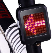 Велоліхтар з автоматичним покажчиком поворотів червоний жовтий лазер водонепроникний ЗУ microUSB Li-Ion акумулятор AQY-0100