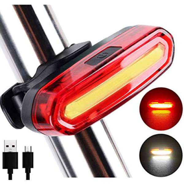 Велоліхтар червоний білий Li-Ion акумулятор ЗУ microUSB AQY-096-COB