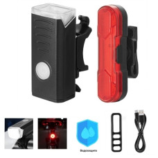 Велоліхтар стоп червоний Li-Ion акумулятор ЗУ microUSB Box BSK-HY027-XPG-STOP-5SMD