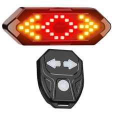 Велоліхтар із покажчиком поворотів червоний жовтий водонепроникний ЗУ microUSB пульт управління FY-1820