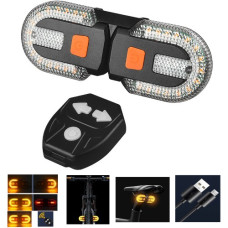 Велоліхтар стоп жовтий Li-Ion акумулятор із покажчиком поворотів ЗУ microUSB Box FY-1825