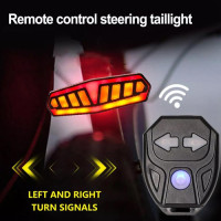 Велофонарь с указателем поворотов красный желтый водонепроницаемый ЗУ Type-C Li-Ion аккумулятор пульт управления FY-1828