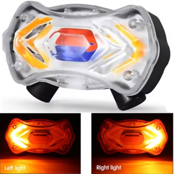 Велоліхтар стоп червоний синій сирена 2 лазери з покажчиком поворотів KXK-03