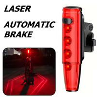 Велофонарь с лазерной разметкой водонепроницаемый Li-Ion аккумулятор ЗУ Type-C LEADBIKE LD77-LS-4LED