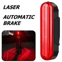 Велоліхтар із лазерною розміткою водонепроникний Li-Ion акумулятор ЗУ Type-C LEADBIKE LD80-6LED